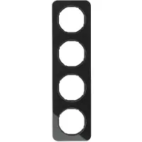 Berker 10142116 Rahmen 4fach R.1 Glas schwarz