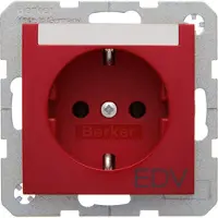 Berker 47508915, Typ F, Rot, Duroplast, IP20, 250 V, 16 A