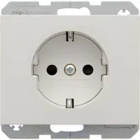 Berker Steckdose SCHUKO mit erhöhtem Berührungsschutz K.1 polarweiß, glänzend, Typ F, Weiß, Thermoplast, IP20, 250 V, 16 A