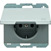 Berker 47517203, Typ F, Aluminium, Aluminium, IP44, 250 V, 16 A