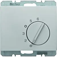 Hager Berker Raumthermostat mit Umschaltkontakt K5 Aluminium - 20267103