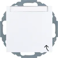 Berker Steckdose SCHUKO mit Klappdeckel und Beschriftungsfeld S.1/B.3/B.7 weiß glänzend, Typ F, Weiß, Duroplast, IP20, 250 V, 16 A