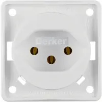 Hager Steckdose m. Schutzkontakt SCHWEIZ Typ 13, S.-kl., Integro Modul-Einsätze, pw m., Typ J, 2P+E, Schrauben, Weiß, Matt, 250 V