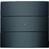 Berker Tastsensor 3fach Komfort B.IQ Glas, schwarz, Knopf, Schwarz, Glas, Komfort B.IQ, IP20, 88,5 mm