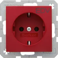 Hager 47438922, Typ F, Rot, Duroplast, Kunststoff, 250 V, 16 A