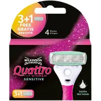 Wilkinson Quattro for Women Sensitive Rasierklingen, 4er Pack x 10