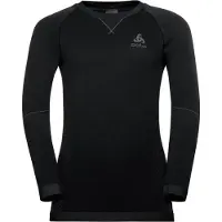 Odlo Longsleeve Odlo Kids SUW Top Crew Neck Performance Warm Black Odlo Graphite Grey-Maat 152 / 164