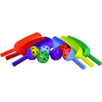 Spordas Scoop Set - 6 bunte Schläger und Bälle für Outdoor-Spiele