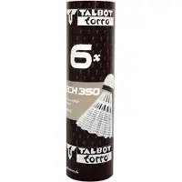 Talbot Torro Talbot-Torro Badmintonball Tech 350, Nylonfederball, 6er Dose