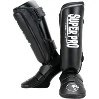 Super Pro Schienbeinschoner "Protector", XS, Schwarz-Weiß