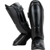 Super Pro Schienbeinschoner Kampfsport Professional Schwarz Größe XL