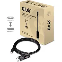 Club 3D CLUB3D USB Type C Cable to DP 1.4 8K60Hz M/M 1.8m/5.9ft, 1,8 m, USB Typ-C, DisplayPort, Stecker, Stecker, Gerade