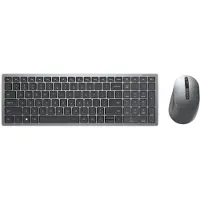 Dell Pro Plus kompakte Tastatur und Maus – KM7120W - US international (QWERTY), Kabellos, RF Wireless + Bluetooth, Scherenschalter, QWERTY, Grau, Titan, Maus enthalten