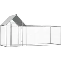 vidaXL Hühnerstall 3x1x1,5 m Verzinkter Stahl