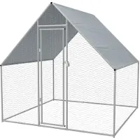 vidaXL Outdoor-Hühnerkäfig 2x2x1,92 m Verzinkter Stahl