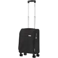 Carryon Air Weicher Handgepäck Koffer 55cm - 41 liter Handgepack S Trolley Erweiterbar mit TSA - Rollkoffer frontfach - Schwarz