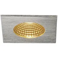 SLV LED Einbaustrahler Patta Square 8 cm Metallic-Grau