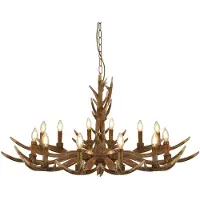 Searchlight Hängelampe aus Holz Stag Ø 108cm