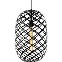 Lucide Pendellampe Wolfram Ø 32 cm schwarz