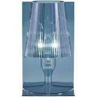 Kartell Take Tischleuchte Blau - , Take, Blau, für Wohnzimmer, Kunststoff, Design