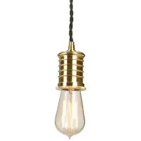 Elstead Lighting Elstead Douille Hängeleuchte E27 Schwarz-Messing poliert
