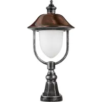 LCD 1157 Sockelleuchte schwarz/silber/kupfer