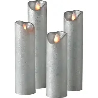 Sompex Bloklys LED - 4 stk Sølv - H15-22,5 cm