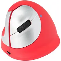 R-Go Tools R-Go HE Sport, Ergonomische Maus, Mittel (Handlänge 165-185mm), linkshändig, Bluetooth, Rot, Linkshändig, Bluetooth, 2400 DPI, Rot