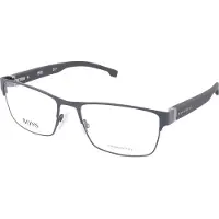 BOSS 1040 Unisex-Brille inkl. Gläser Vollrand Quadratisch Metall-Gestell 57/18/145, grau