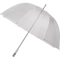 Falcone Kuppelschirm manuell zu öffnen 111 cm transparent / weiß