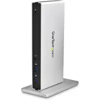 StarTech.com .COM USB 3.0 Dockingstation - kompatibel mit Windows macOS - Dual DVI Monitor - mit DVI auf HDMI und VAG Adapter
