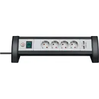 Brennenstuhl 1156250534, 1,8 m, Typ F, IP20, Schwarz, Weiß, 4 AC-Ausgänge, 3,1 A