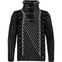 Cipo & Baxx Strickpullover "Pullover" 1 Stk. mit Schnallenkragen, CP212