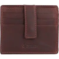 Esquire Leder Geldbörse Oslo Dallas Coin Case Brown braun