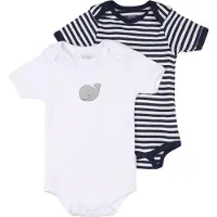 Playshoes Body 1/4-Arm 2er Pack Wal in Marine/weiß | Gr.: 50/56