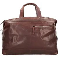 Spikes & Sparrow Leder Reisetasche Schultertasche Bronco Weekender Dark Brown dunkelbraun