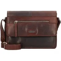 Spikes & Sparrow Leder Umhängetasche Bronco Crossover Dark Brown braun