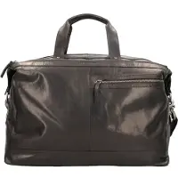 Spikes & Sparrow Leder Reisetasche Schultertasche Bronco Weekender Black schwarz