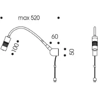 OLIGO A Little Bit LED-Wandleuchte-Chrom-Rot matt-mit LED (3000K)