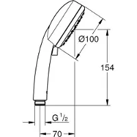 GROHE Tempesta Cosmopolitan 100, Chrom, 1 Stück(e)