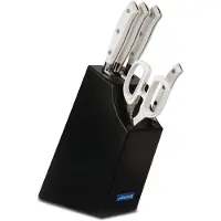 Arcos Messer- und Scherenblock Riviera Blanc 234524 aus Nitrumstahl, mit 5-teiligem Polyoxymethylenblock Mango mit Geschenkbox