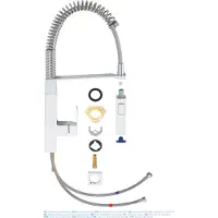 GROHE Eurocube, Standard, Chrom, Metall, Hebelgriffe, Einzelbild, 1/2"