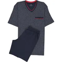 Götzburg Shorty "Manhattan" 2 tlg. Kurzarm, V-Ausschnitt, kurze Hose, Baumwolle, weich