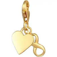 Nenalina Charm Herz Infinity Symbol Anhänger Basic 925Er Silber Nenalina Gold