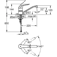 GROHE Einhand-Spültischbatterie Euroeco Special 32787, 1 Stk.