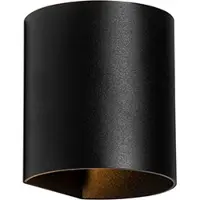 QAZQA Moderne Wandleuchte Schwarz mit Lichteffekt - Sabbio