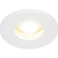 QAZQA - Modern Modernes Bad Bad I Badezimmer Außen Einbau Spot weiß IP54 - Schuppen I Außenbeleuchtung - Aluminium Rund - LED geeignet GU10