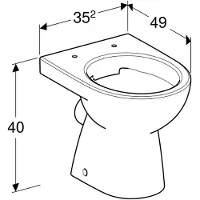 Geberit splrandloses Tiefspl-WC Renova wei stehend 500480012