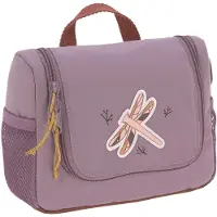 Lassig Kulturbeutel LÄSSIG "Adventure, Dragonfly, Mini Washbag", Jungen, Gr. B/H/T: 20cm x 15cm x 7cm, lila (hellviolett), Polyester, Taschen Kulturbeutel, zum Aufhängen; PETA-approved vegan