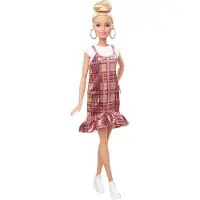 Barbie teenie-Puppenmädchen Fashionistas30 cm rosa/gold/weiss
